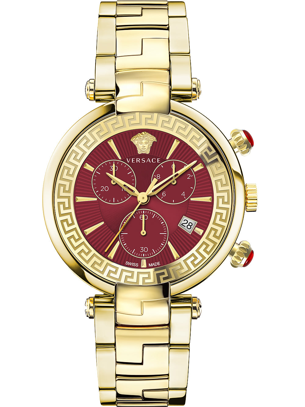 Versace Men's Watch Revive Chrono 41mm Red Gold Bracelet VE2M00721