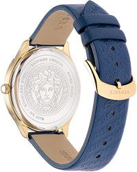 Thumbnail for Versace Ladies Watch Logo Halo Blue Gold VE2O00322