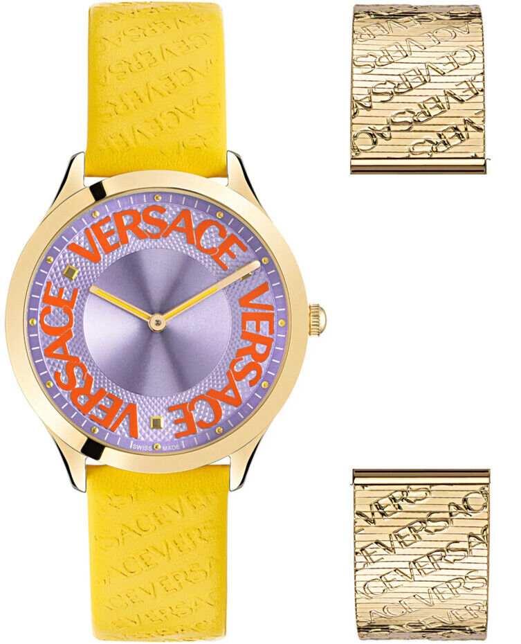 Versace Ladies Watch Logo Halo Yellow VE2O00822