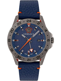 Thumbnail for Versace Men's Watch Sport Tech GMT 45mm Blue VE2W00222