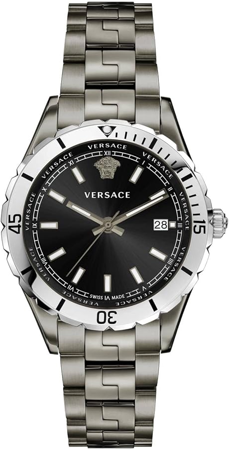 Versace Men's Watch Hellenyium 42mm Gun Metal Bracelet VE3A00620