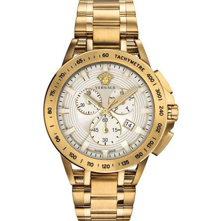 Versace Men's Watch Sport Tech 45mm White Gold Bracelet VE3E00721