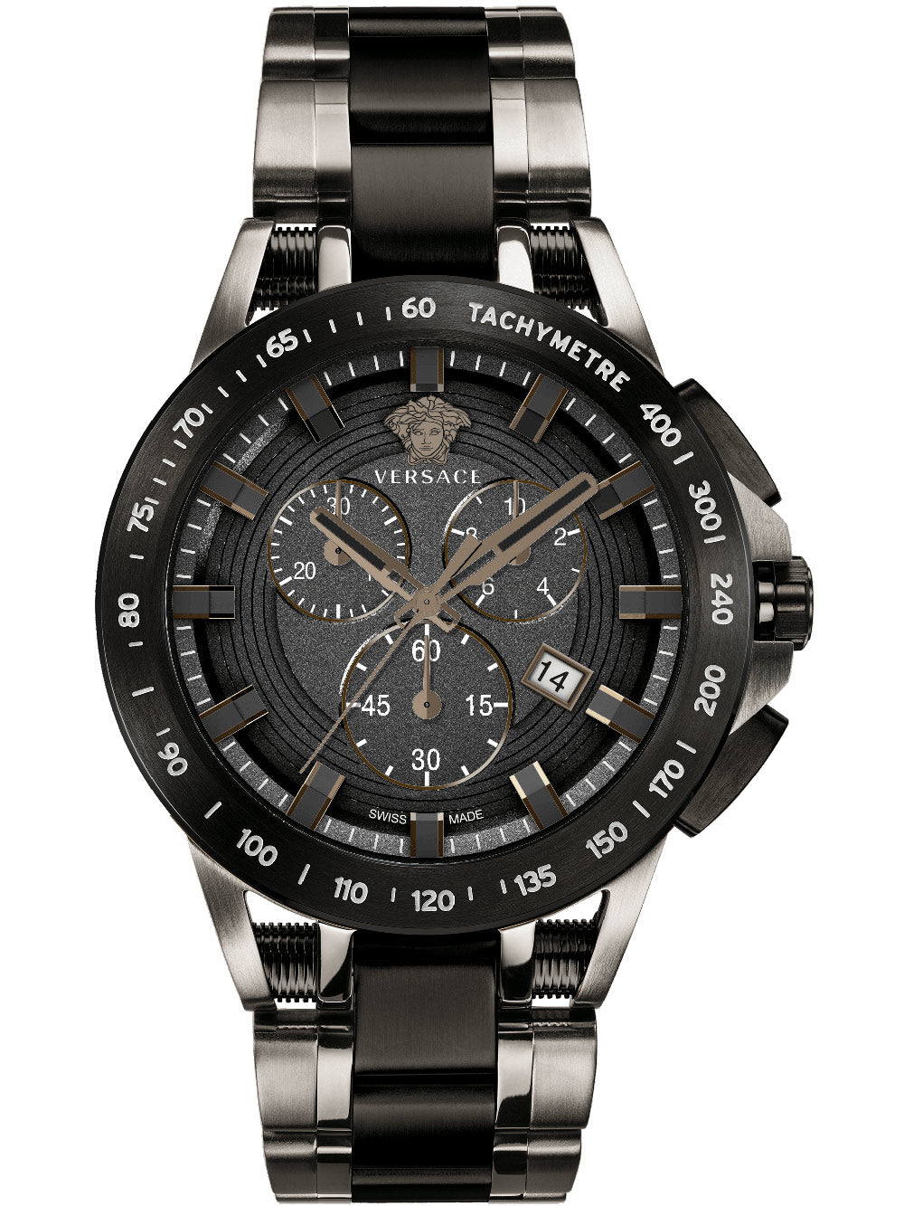 Versace Men's Watch Sport Tech 45mm Black Bracelet VE3E00921
