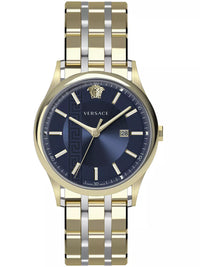 Thumbnail for Versace Men's Watch Aiakos 44mm Blue Gold Bracelet VE4A00720