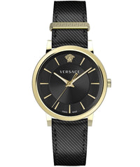 Thumbnail for Versace Men's Watch V-Circle Black Gold VE5A00320