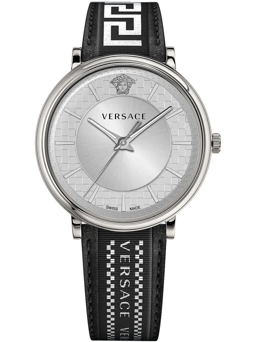 Versace Men's Watch V-Circle Silver Black VE5A01021