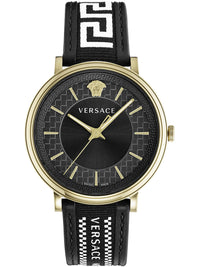 Thumbnail for Versace Men's Watch V-Circle Black Gold VE5A01921
