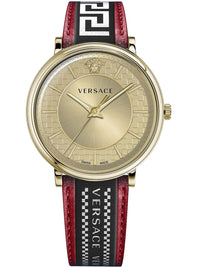 Thumbnail for Versace Men's Watch V-Circle Gold Red VE5A02021