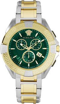 Thumbnail for Versace Men's Watch Chrono Sporty 46mm Green Bracelet VE5CA0423