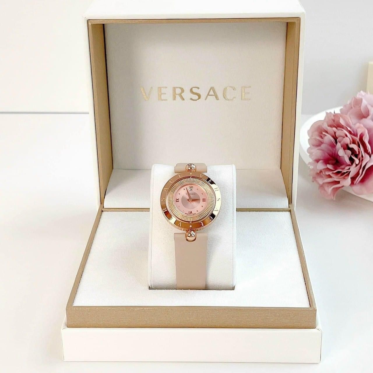 Versace Eon 33.5mm Ladies Rose Gold Watch