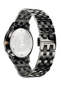 Thumbnail for Versace Men's Watch Univers GMT Black Rose Gold Bracelet VEBK00618