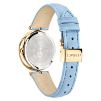 Thumbnail for Versace Ladies Watch Palazzo Empire 34mm Light Blue Gold VECQ00918
