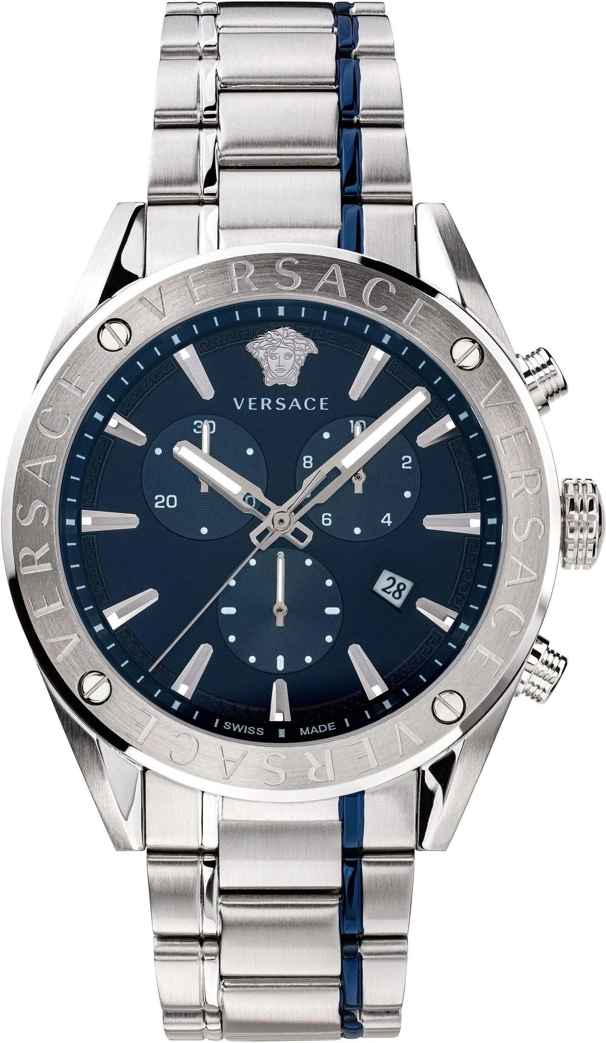 Versace Men's Watch V-Chrono Blue Bracelet VEHB00519