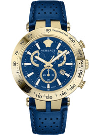 Thumbnail for Versace Men's Watch Bold Chrono 46mm Blue Gold VEJB00322