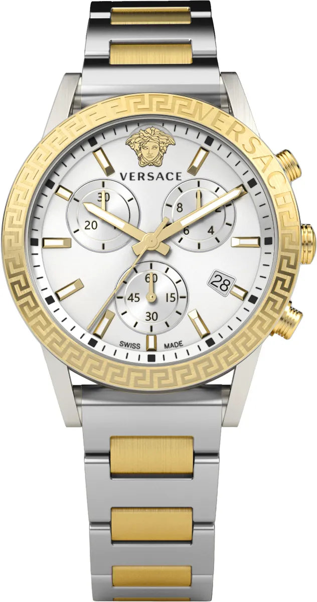 Versace Ladies Watch Sport Tech 40mm White Two-Tone Bracelet VEKB00622