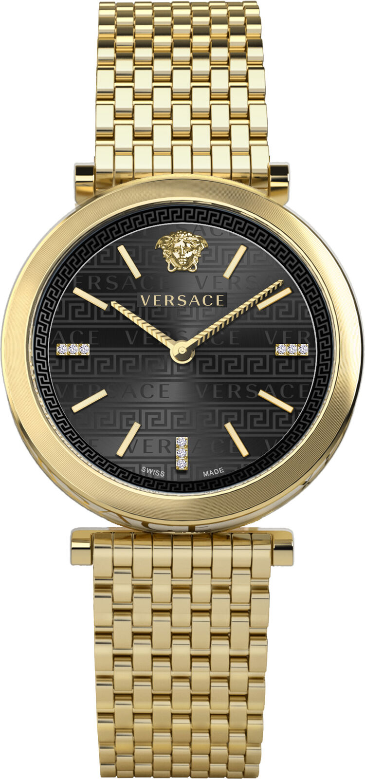 Versace Ladies Watch V-Twist 36mm Black Diamond Bracelet VELS01119