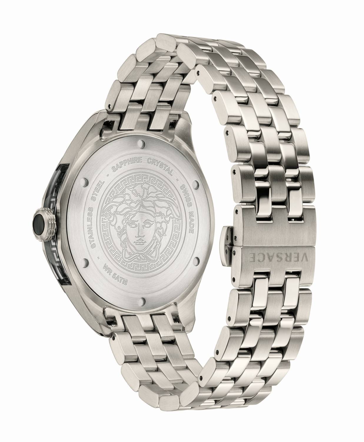 Versace Men's Watch Glaze Silver Bracelet VERA00518