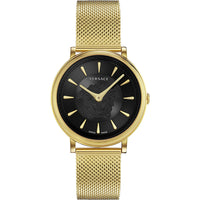 Thumbnail for Versace Ladies Watch V-Circle 38mm Black Gold VE8102119