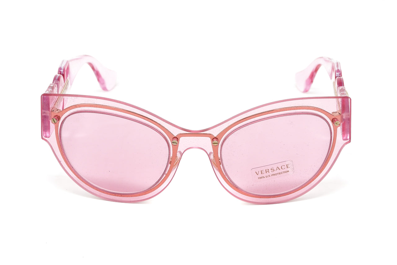 Versace Women's Sunglasses Cat Eye Transparent Pink VE2234 125284