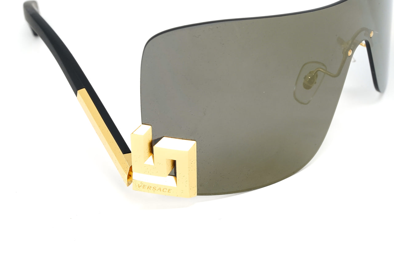 Versace Women's Sunglasses Rimless Shield Gold VE224010025A