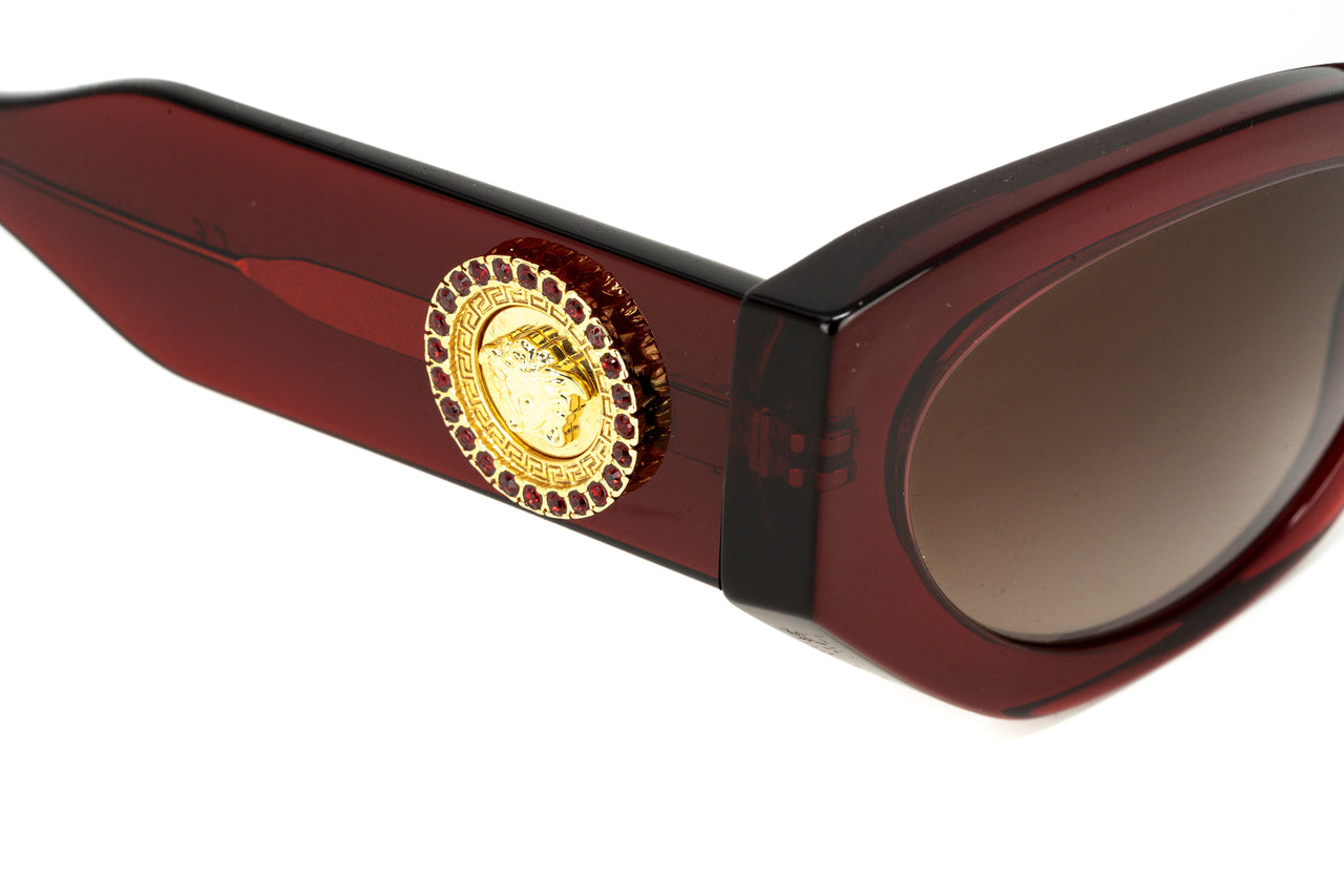 Versace Women's Sunglasses Cat Eye Burgundy/Brown VE4376B388/13