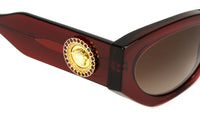Thumbnail for Versace Women's Sunglasses Cat Eye Burgundy/Brown VE4376B388/13