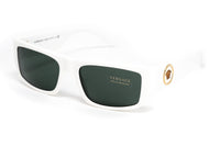 Thumbnail for Versace Unisex Sunglasses Rectangular White/Green VE4385 532771