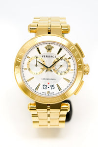 Thumbnail for Versace Men's Watch Aion Chronograph 45mm Gold White VE1D00419