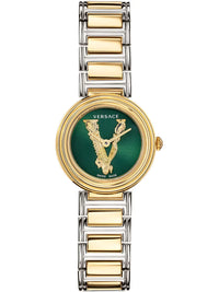 Thumbnail for Versace Ladies Watch V-Virtus Small Green Two-Tone Bracelet VET300821