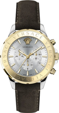 Thumbnail for Versace Men's Watch Chrono Signature Brown VEV601323
