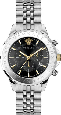 Thumbnail for Versace Men's Watch Chrono Signature Black Bracelet VEV601523