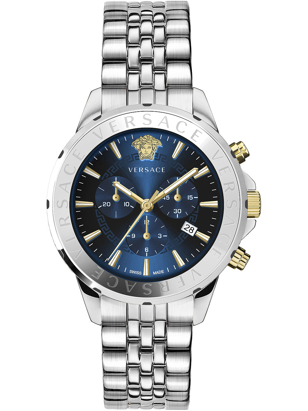 Versace Men's Watch Chrono Signature Blue Bracelet VEV601923