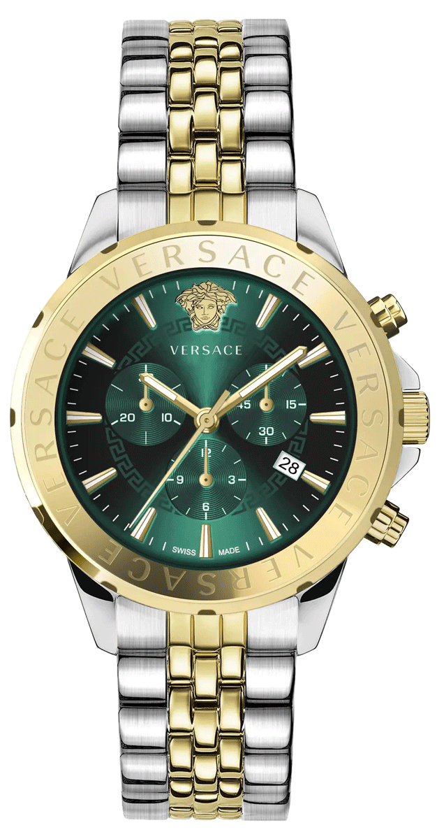 Versace Men's Watch Chrono Signature Green Bracelet VEV602023