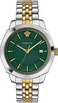 Versace Men's Watch Icon Classic Green Two-Tone Bracelet VEV901623
