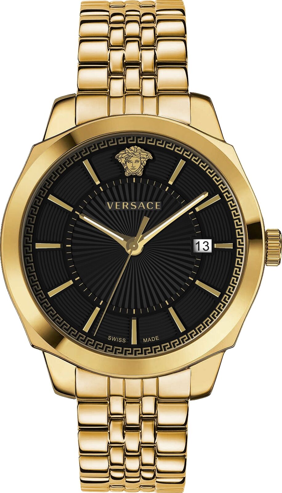 Versace Men's Watch Icon Classic Black Gold Bracelet VEV901723