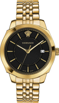 Thumbnail for Versace Men's Watch Icon Classic Black Gold Bracelet VEV901723