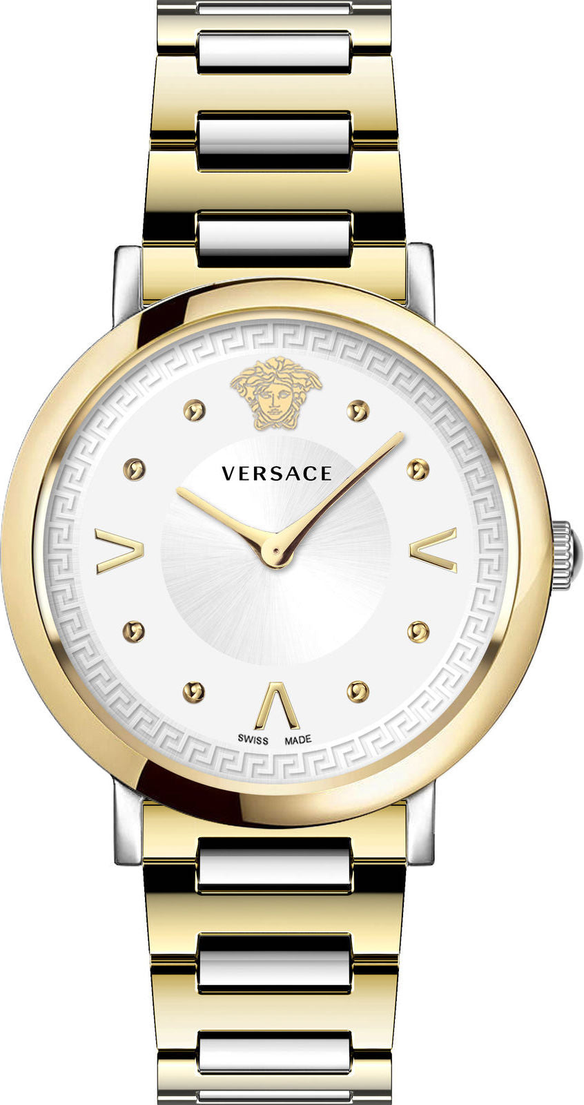 Versace Ladies Watch Pop Chic White Two-Tone Bracelet VEVD00519