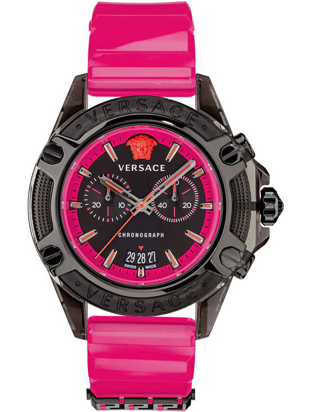 Versace Unisex Watch Chronograph Active Pink VEZ700221