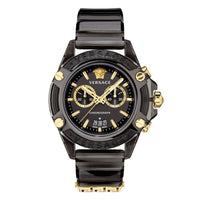 Thumbnail for Versace Icon Active Chronograph Men's Black Gold Watch VEZ700421