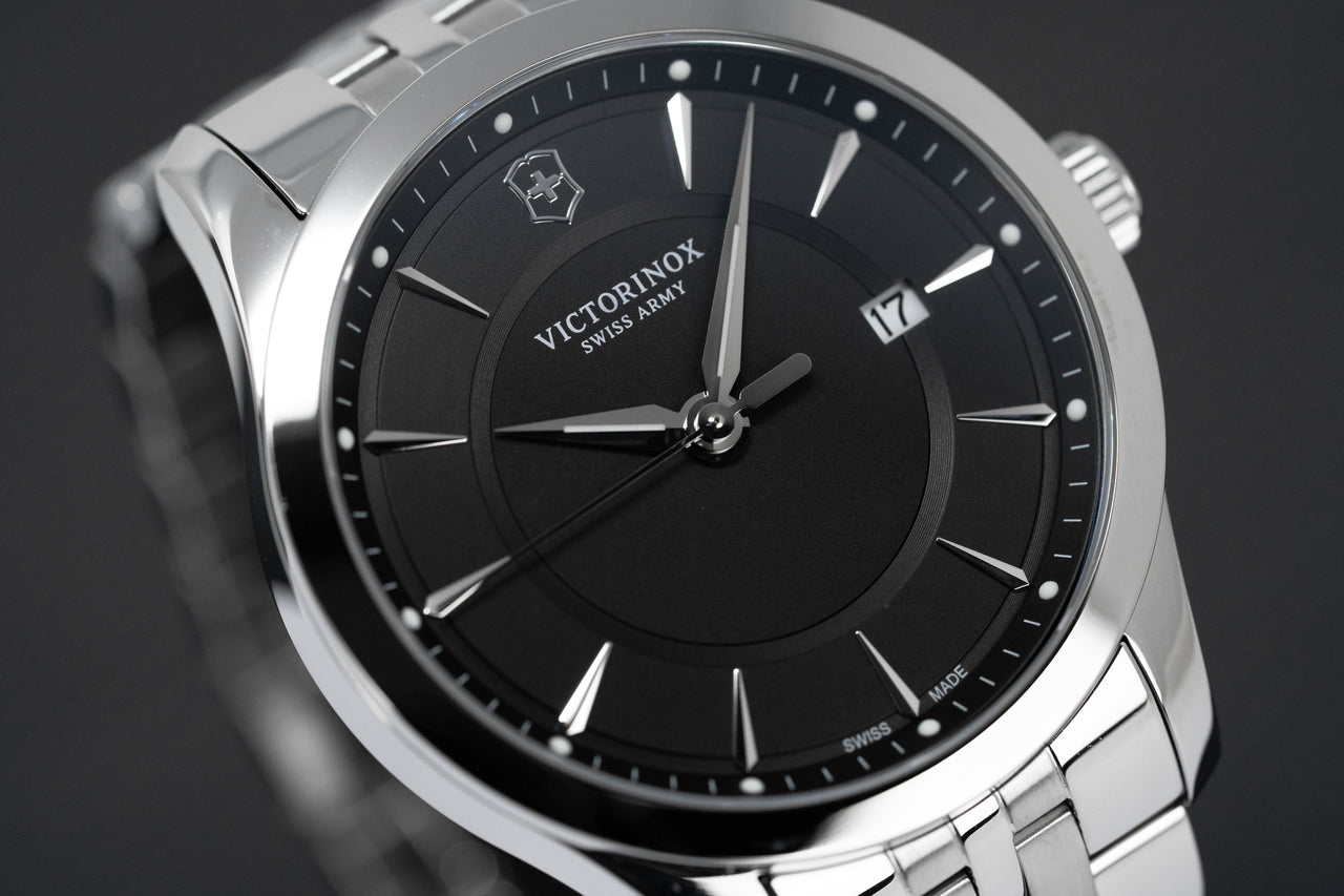 Victorinox Men's Watch Alliance Black Stainless Steel Bracelet 241801