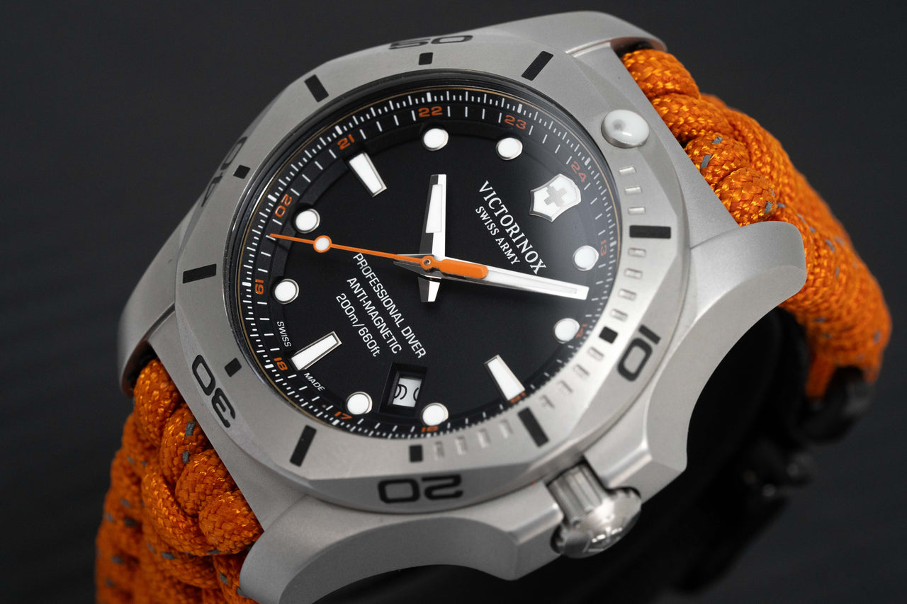 Victorinox Mens Watch I.N.O.X. Professional Diver Orange Paracord 241845