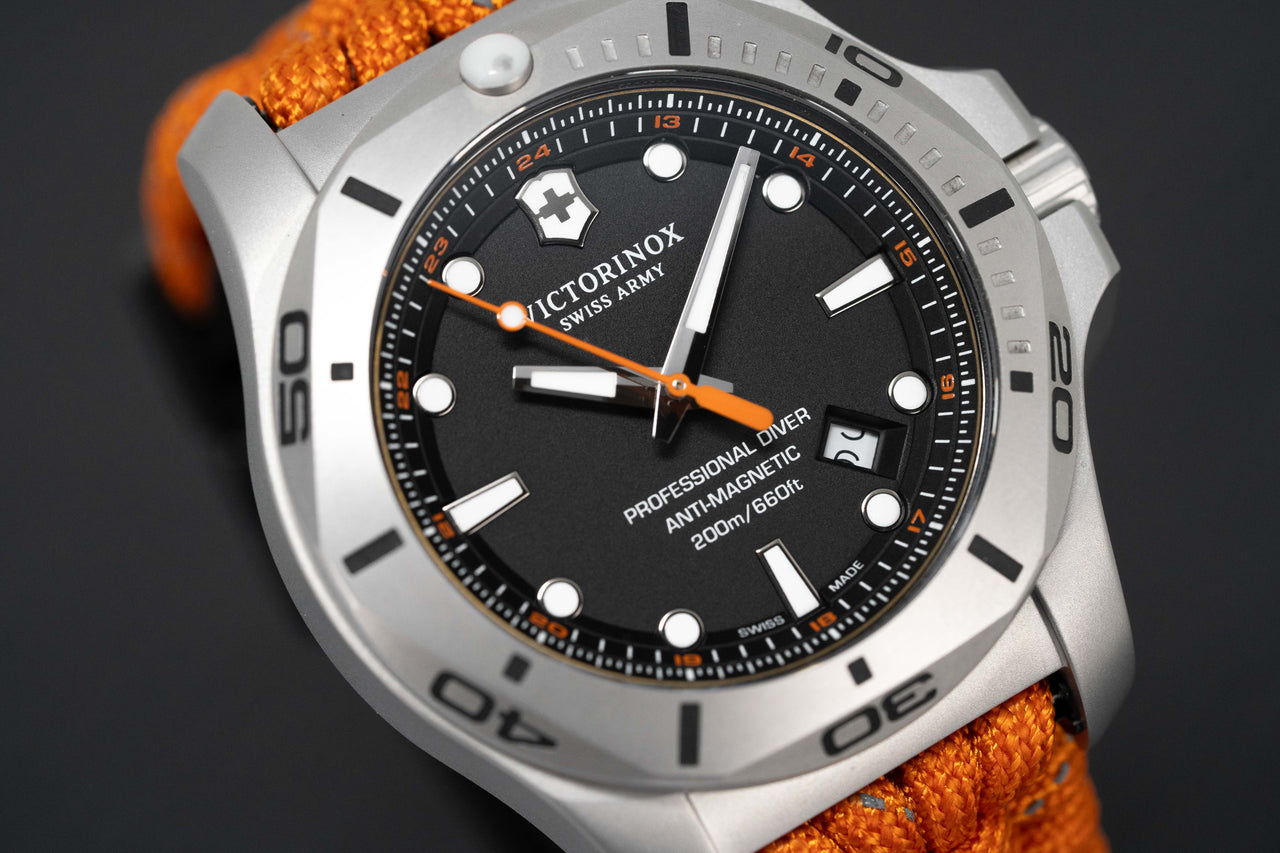 Victorinox Mens Watch I.N.O.X. Professional Diver Orange Paracord 241845
