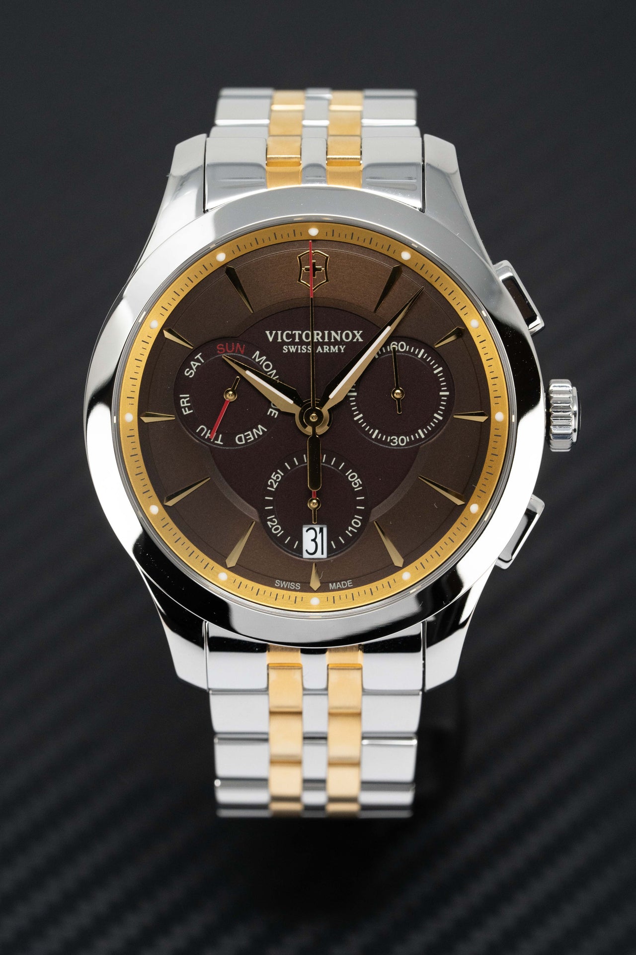 Victorinox Men's Watch Alliance Chrono Brown Two-Tone 249116