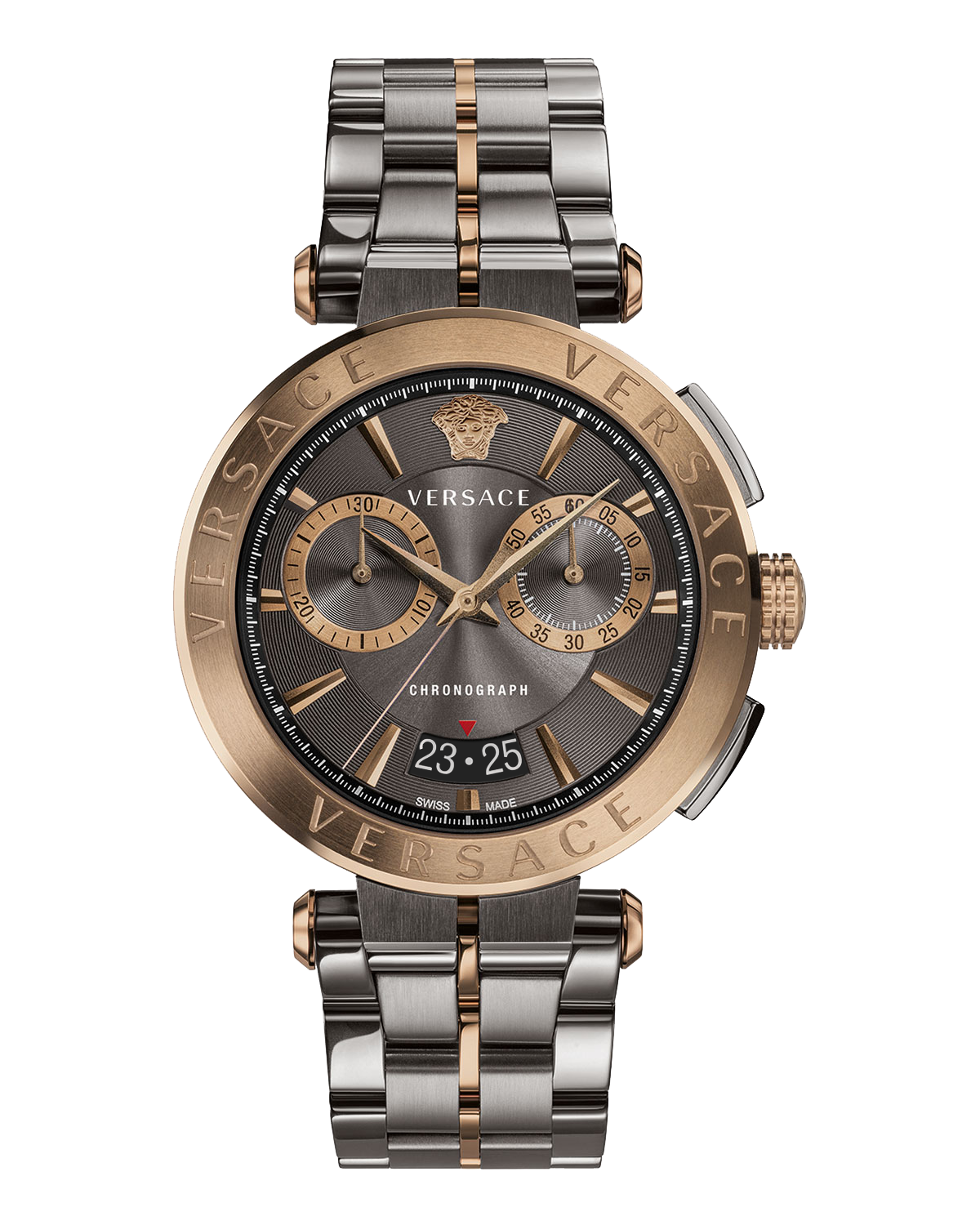 Versace Men's Watch Aion Chronograph 45mm Grey Bronze VE1D02023
