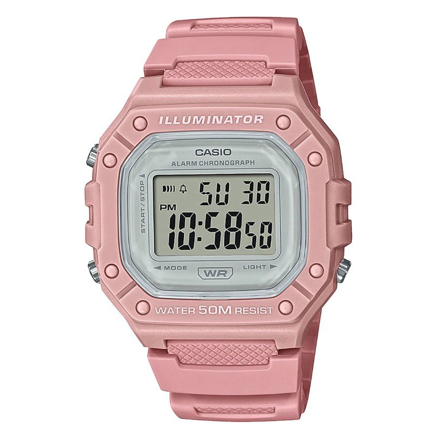 Casio Watch Chronograph Digital Pink W-218HC-4AVDF