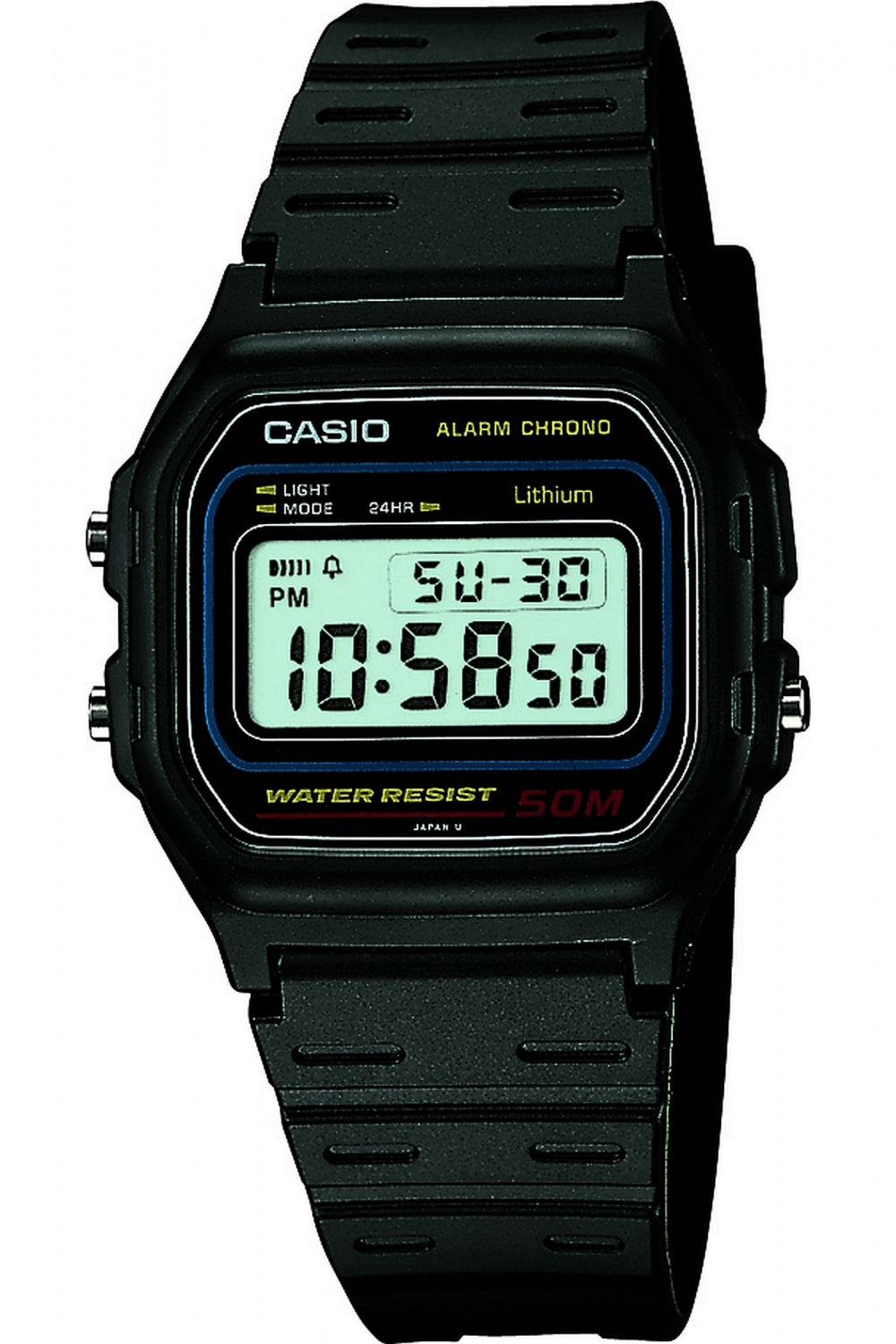 Casio Watch Chronograph Digital Black W-59-1VQES