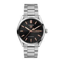 Thumbnail for Tag Heuer Watch Carrera Day-Date Automatic Black Rose Gold WBN2013.BA0640