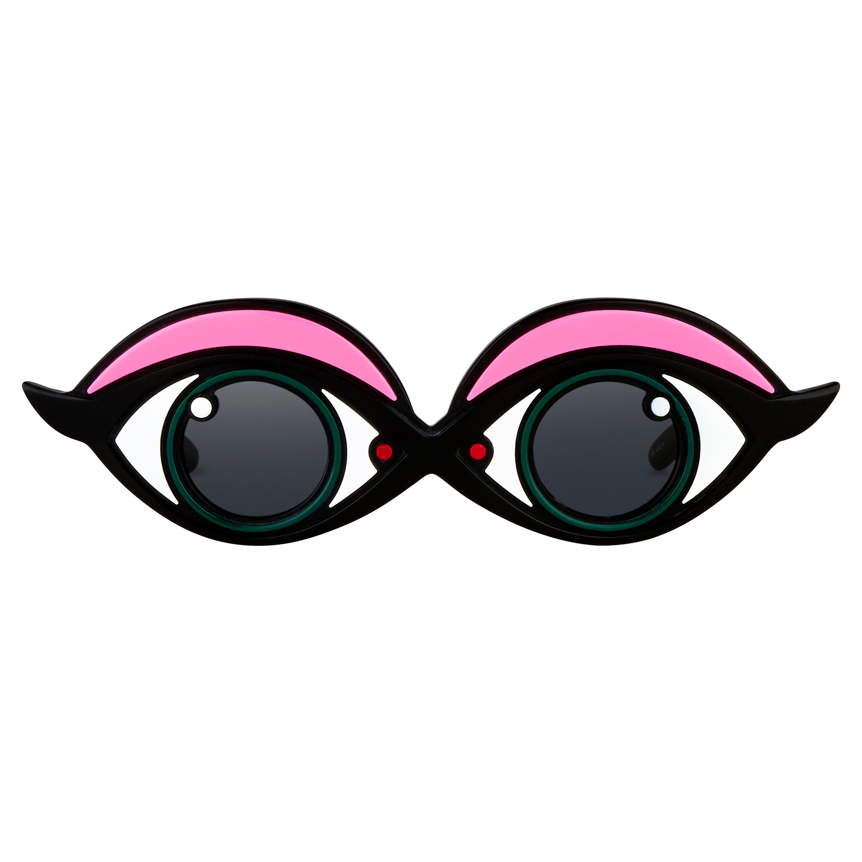 Yaz Bukey Ladies Sunglasses Black Pink and Green YAZ5C3SUN