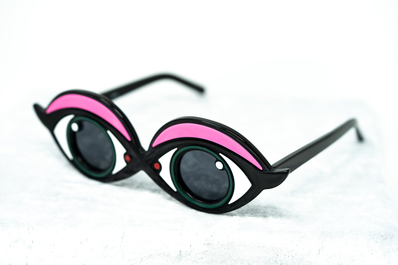 Yaz Bukey Ladies Sunglasses Black Pink and Green YAZ5C3SUN