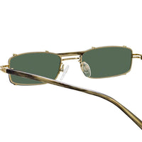 Thumbnail for Y/Project x Linda Farrow Green Polarised Sunglasses YP1C2SUN